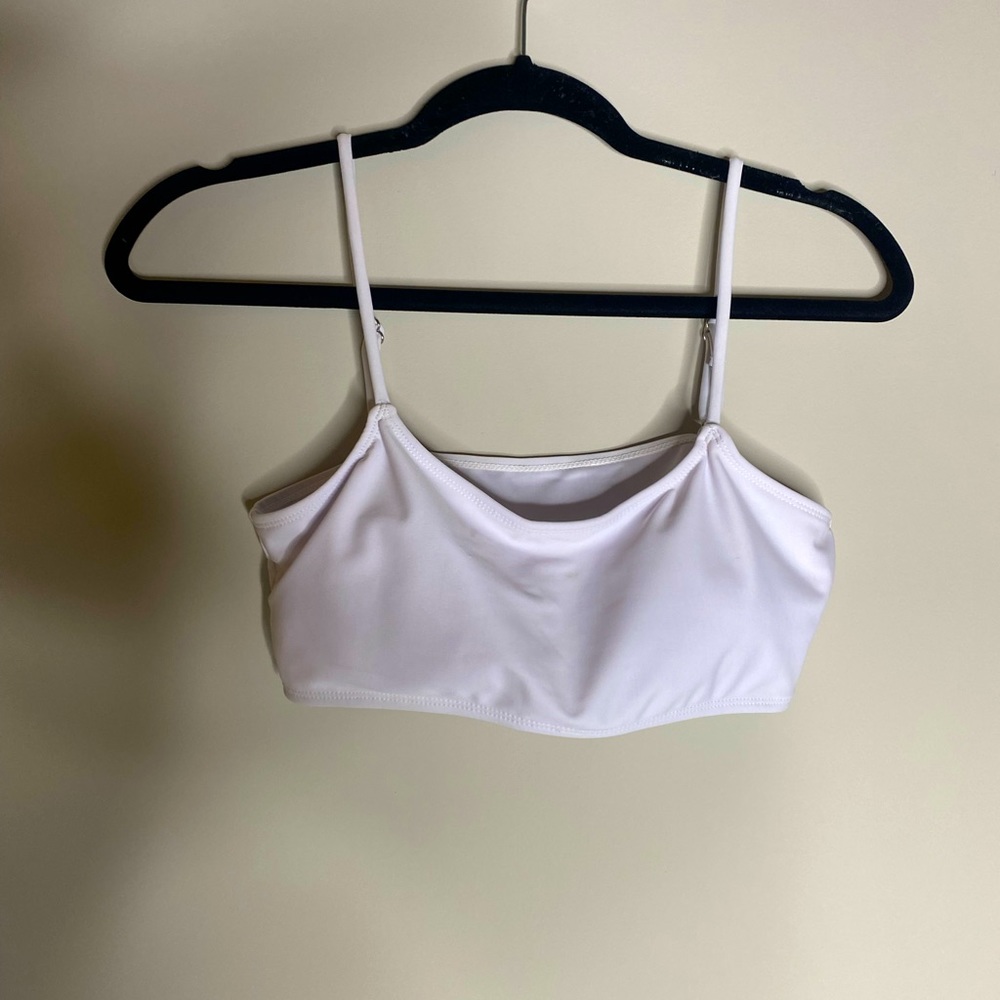 White Bikini with high waisted bottoms